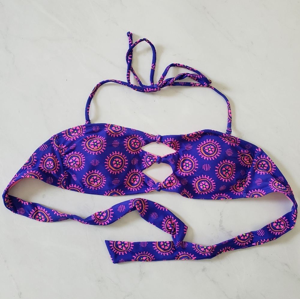 LA HEARTS Pink & Purple Bathing Suit Top